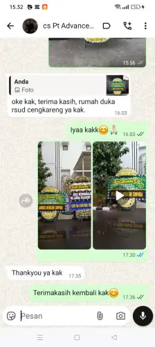 Testimonial Papan Bunga Pernikahan magahayu selatan