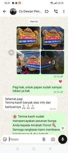 Testimonial Papan Bunga Pernikahan magahayu selatan