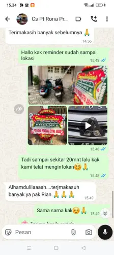 Testimonial Papan Bunga magahayu selatan